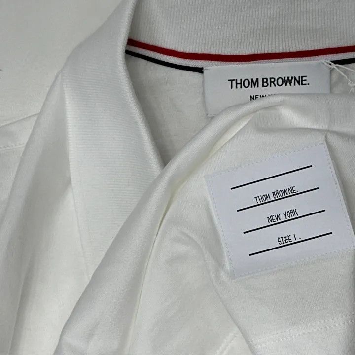 Thom Browne Thom Browne Classic White Logo Polo Shirt 0079 Size US S / EU 44-46 / 1 - 3 Thumbnail