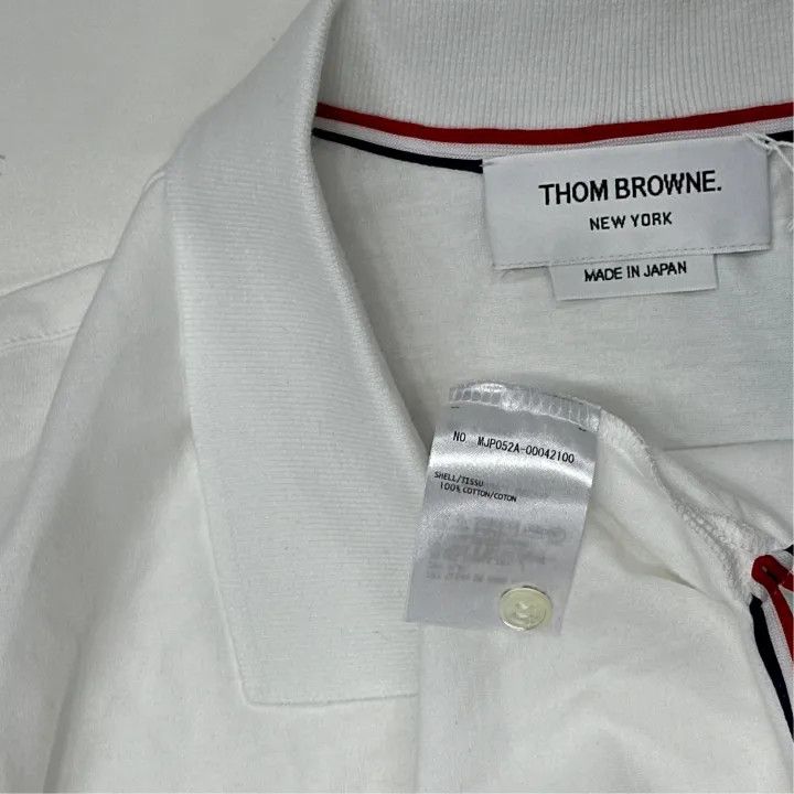 Thom Browne Thom Browne Classic White Logo Polo Shirt 0079 Size US S / EU 44-46 / 1 - 4 Thumbnail