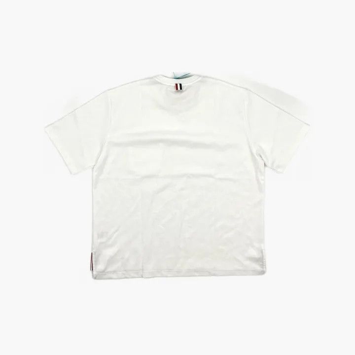 Thom Browne Thom Browne White Ribbed Detail T-Shirt 0079 Size US L / EU 52-54 / 3 - 3 Thumbnail