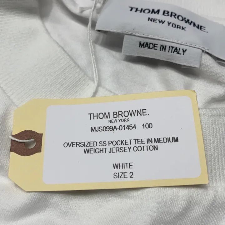 Thom Browne Thom Browne Pocket Short Sleeve T-shirt White 0079 Size US M / EU 48-50 / 2 - 4 Thumbnail