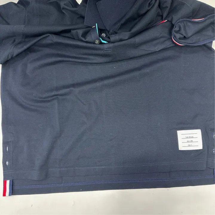 Thom Browne Thom Browne Navy Blue Pocket Polo Shirt 0079 Size US L / EU 52-54 / 3 - 8 Thumbnail