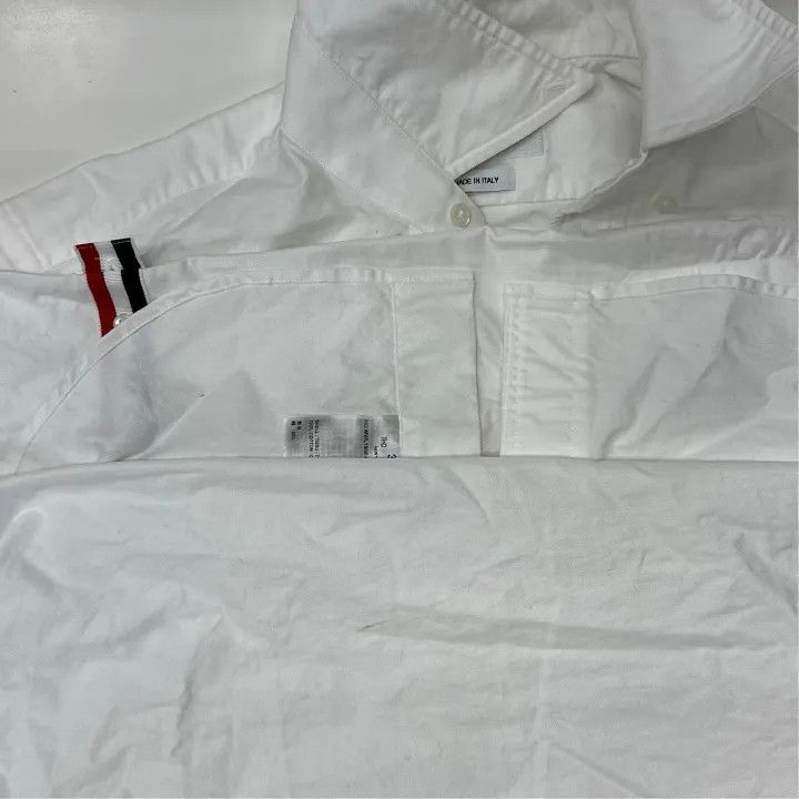 Thom Browne Thom Browne Classic Long Sleeve Shirt with Stripes 0079 Size US M / EU 48-50 / 2 - 8 Thumbnail