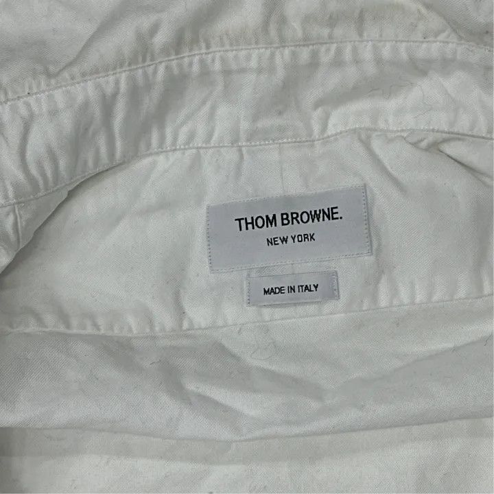Thom Browne Thom Browne Classic Long Sleeve Shirt with Stripes 0079 Size US M / EU 48-50 / 2 - 3 Thumbnail