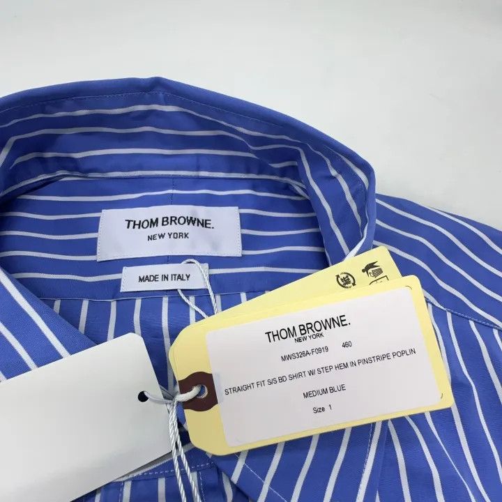 Thom Browne Thom Browne Casual Fashion Striped Short Sleeve Shirt 0079 Size US S / EU 44-46 / 1 - 4 Thumbnail