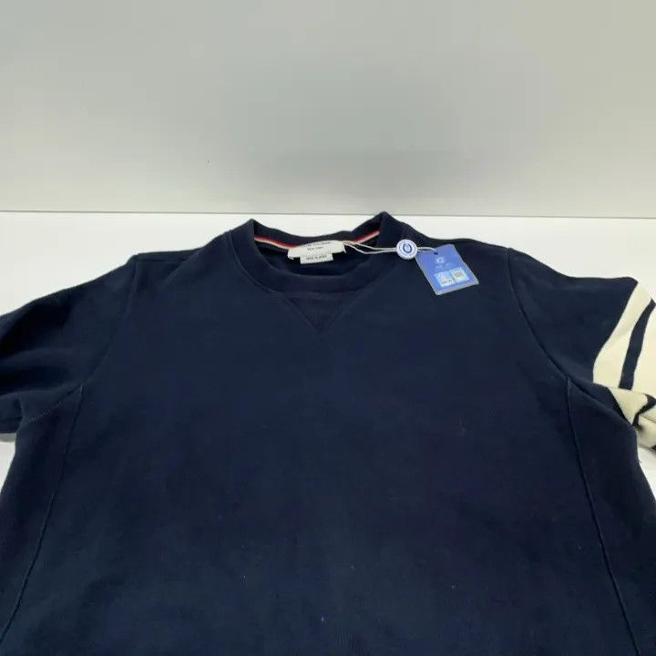 Thom Browne Thom Browne Classic Navy Crew Neck Sweatshirt 0079 Size US M / EU 48-50 / 2 - 8 Thumbnail