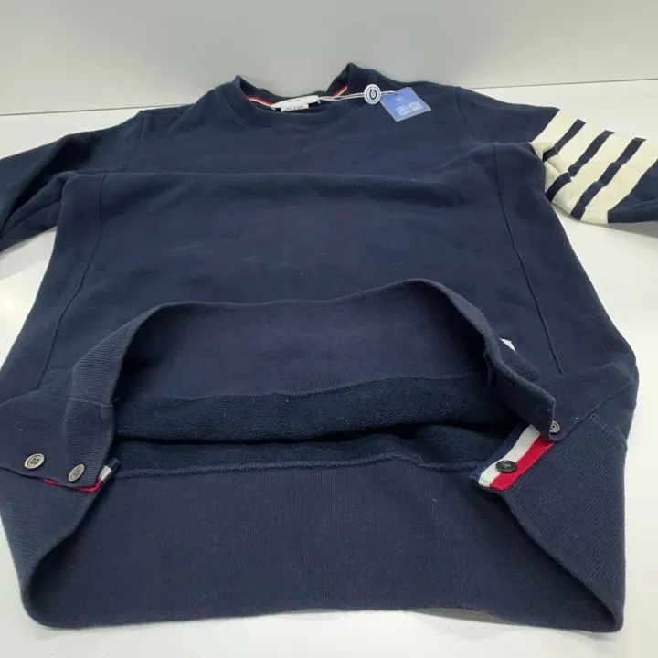 Thom Browne Thom Browne Classic Navy Crew Neck Sweatshirt 0079 Size US M / EU 48-50 / 2 - 10 Thumbnail