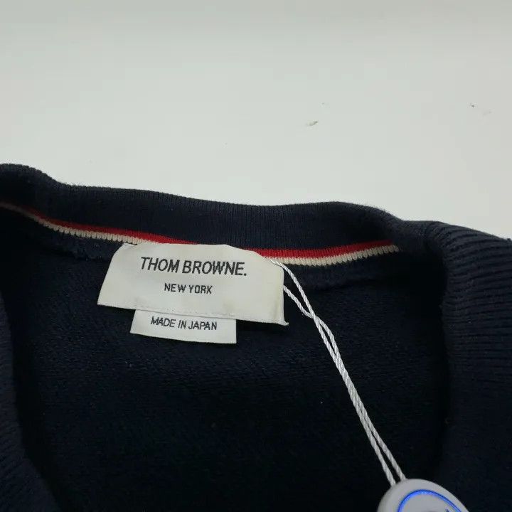 Thom Browne Thom Browne Classic Navy Crew Neck Sweatshirt 0079 Size US M / EU 48-50 / 2 - 6 Thumbnail