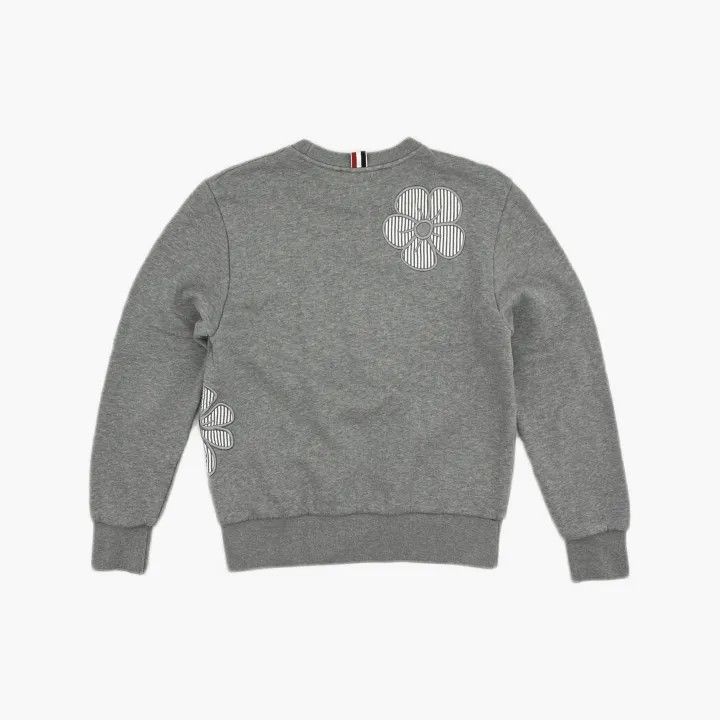 Thom Browne Thom Browne Gray Floral Embroidered Sweatshirt 0079 Size US S / EU 44-46 / 1 - 3 Thumbnail