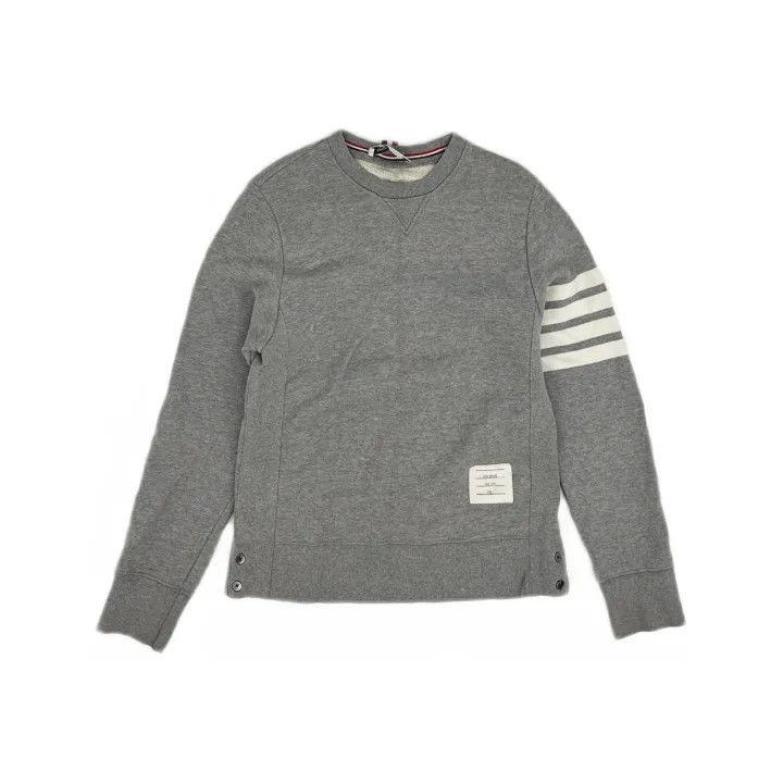 Thom Browne Thom Browne Classic Grey Striped Sweatshirt for Men 0079 Size US S / EU 44-46 / 1 - 2 Thumbnail