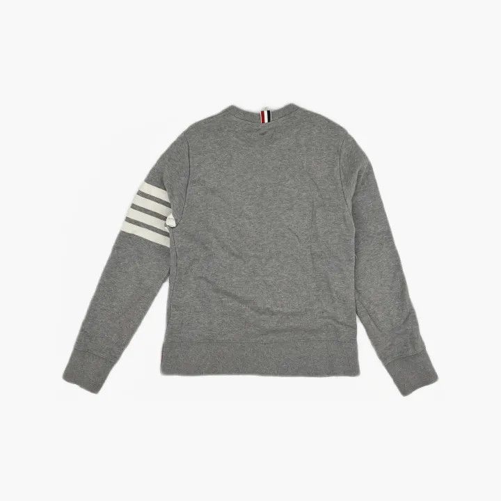 Thom Browne Thom Browne Classic Grey Striped Sweatshirt for Men 0079 Size US S / EU 44-46 / 1 - 3 Thumbnail