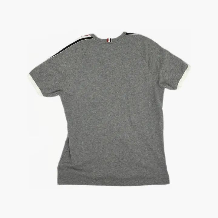 Thom Browne Thom Browne Gray Stripe Short Sleeve Polo 0079 Size US M / EU 48-50 / 2 - 3 Thumbnail
