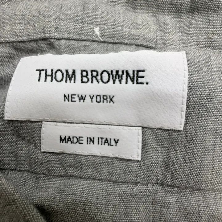 Thom Browne Thom Browne Gray Long Sleeve Shirt 0079 Size US M / EU 48-50 / 2 - 2 Thumbnail