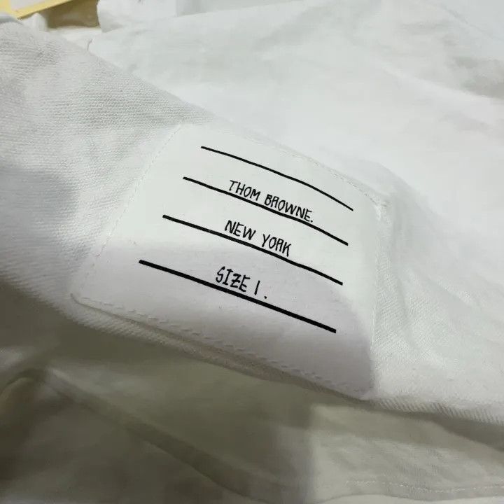 Thom Browne Thom Browne Long Sleeve Oxford Shirt - White 0079 Size US S / EU 44-46 / 1 - 5 Thumbnail