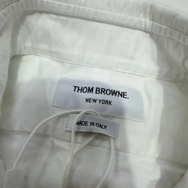Thom Browne Thom Browne Long Sleeve Oxford Shirt - White 0079 Size US S / EU 44-46 / 1 - 7 Thumbnail