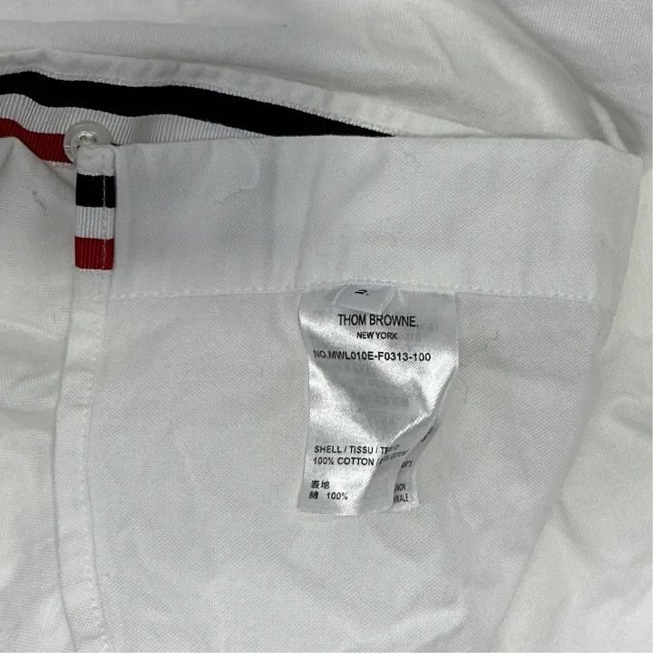Thom Browne Thom Browne White Striped Button-Up Shirt 0079 Size US S / EU 44-46 / 1 - 6 Thumbnail