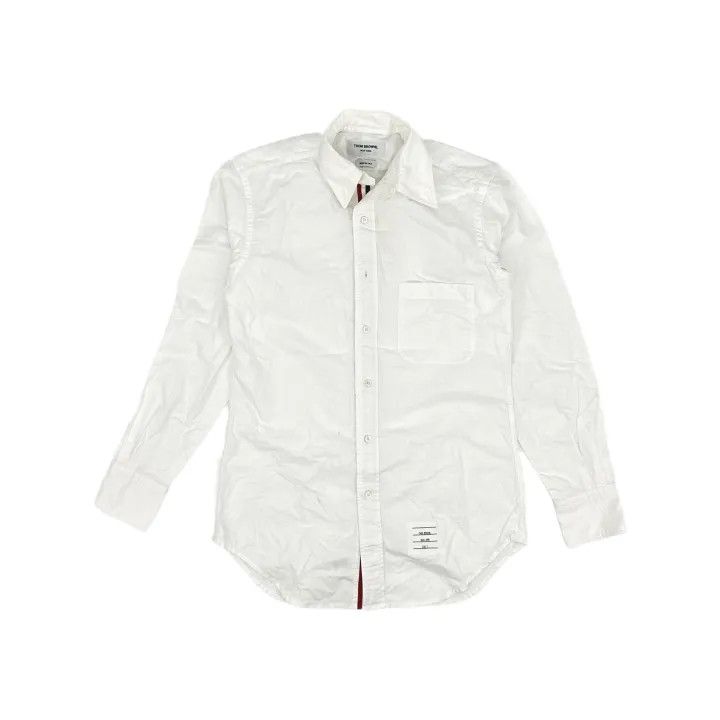 Thom Browne Thom Browne White Striped Button-Up Shirt 0079 Size US S / EU 44-46 / 1 - 2 Thumbnail