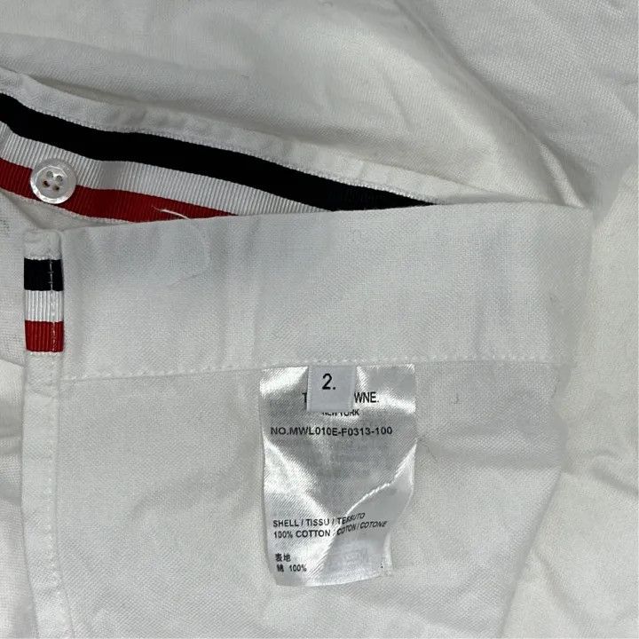Thom Browne Thom Browne White Striped Button-Up Shirt 0079 Size US S / EU 44-46 / 1 - 7 Thumbnail