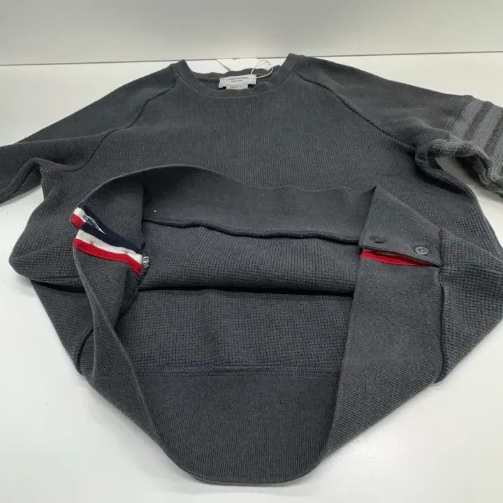 Thom Browne Thom Browne Gray Striped Sweatshirt 0079 Size US M / EU 48-50 / 2 - 11 Thumbnail