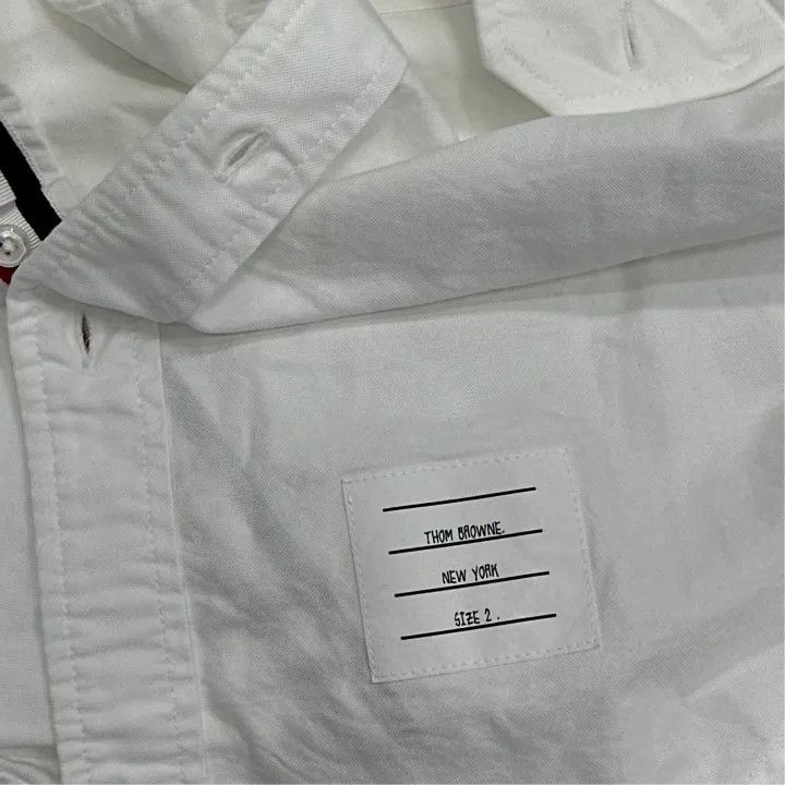 Thom Browne Striped White Long Sleeve Shirt 0079