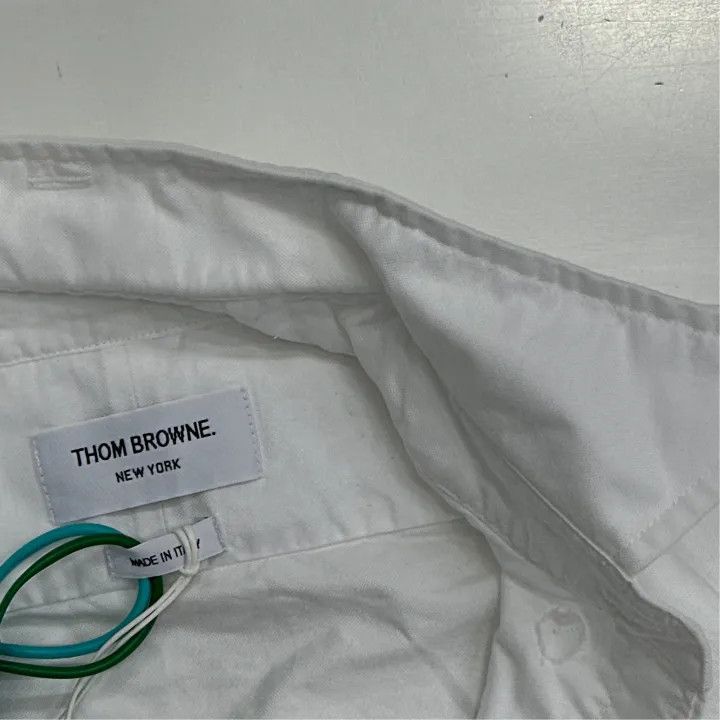 Thom Browne Striped White Long Sleeve Shirt 0079