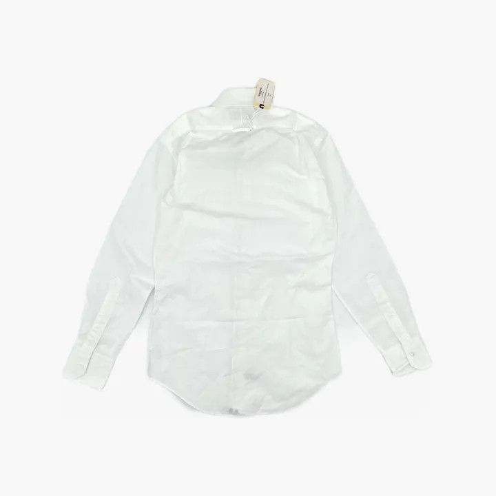 Thom Browne Thom Browne White Satin Long Sleeve Shirt 0079 Size US M / EU 48-50 / 2 - 3 Thumbnail