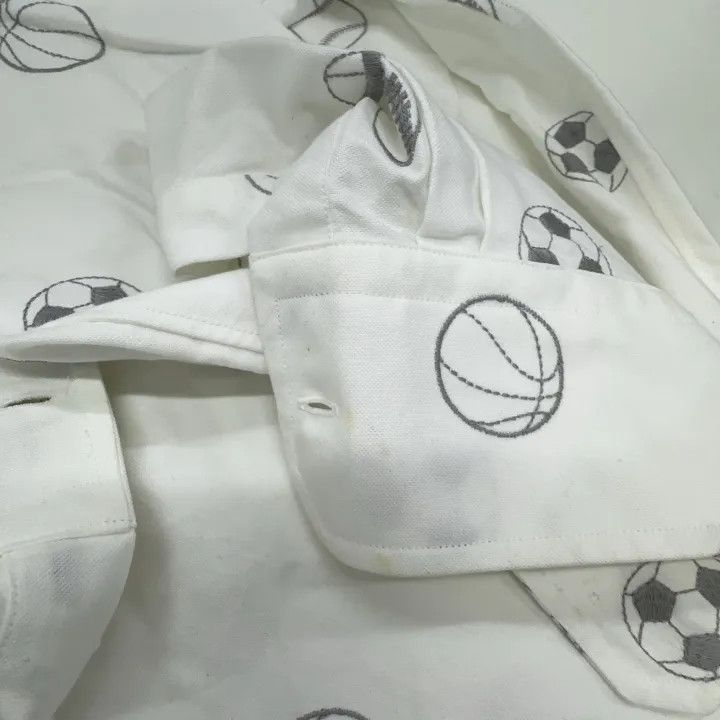 Thom Browne Thom Browne White Patterned Long Sleeve Shirt 0079 Size US S / EU 44-46 / 1 - 10 Thumbnail