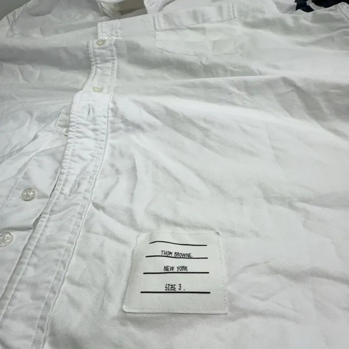 Thom Browne Thom Browne Classic White Long Sleeve Shirt 0079 Size US M / EU 48-50 / 2 - 8 Thumbnail