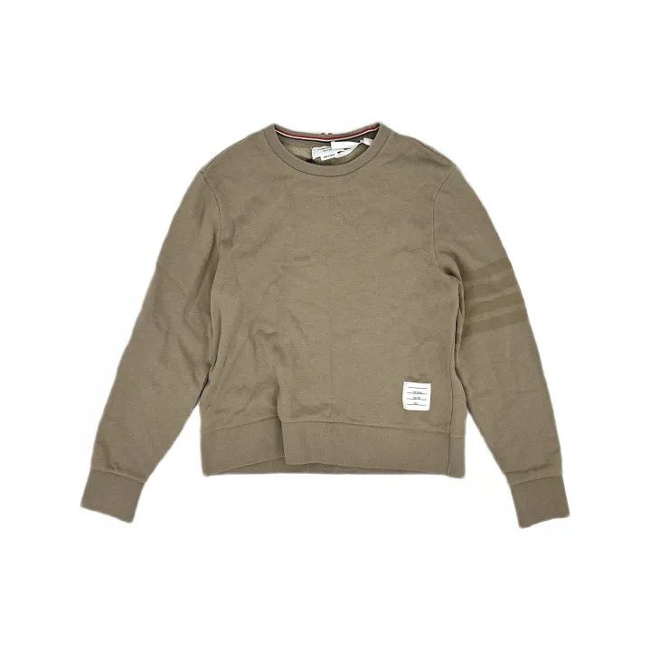 Thom Browne Thom Browne Classic Beige Long Sleeve Sweatshirt 0079 Size US M / EU 48-50 / 2 - 2 Thumbnail