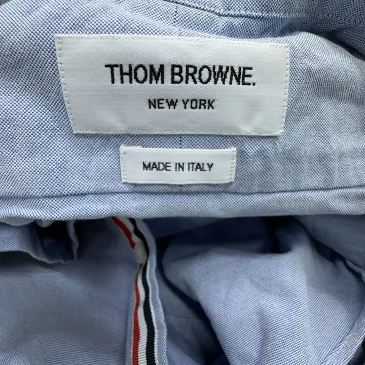 Thom Browne Thom Browne Long Sleeve Cotton Shirt in Light Blue 0079 Size US S / EU 44-46 / 1 - 7 Thumbnail