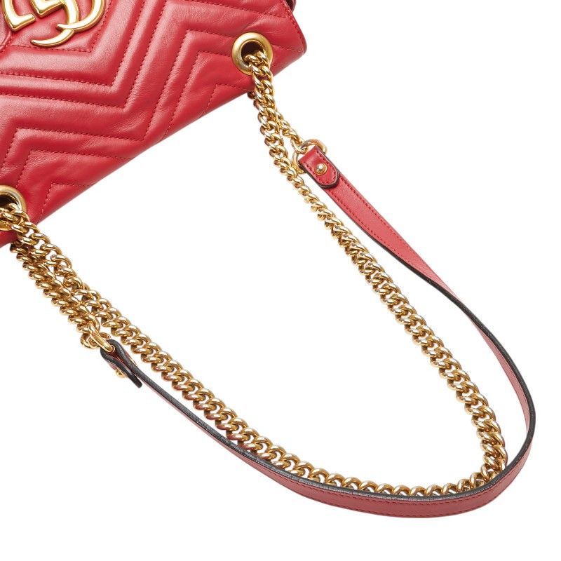 Gucci Gucci Gucci GG Marmont Double G Quilted Heart Small Leather Shoulder Bag Leather Shoulder Bag 443497 DUTY FREE for USA Size ONE SIZE - 8 Thumbnail