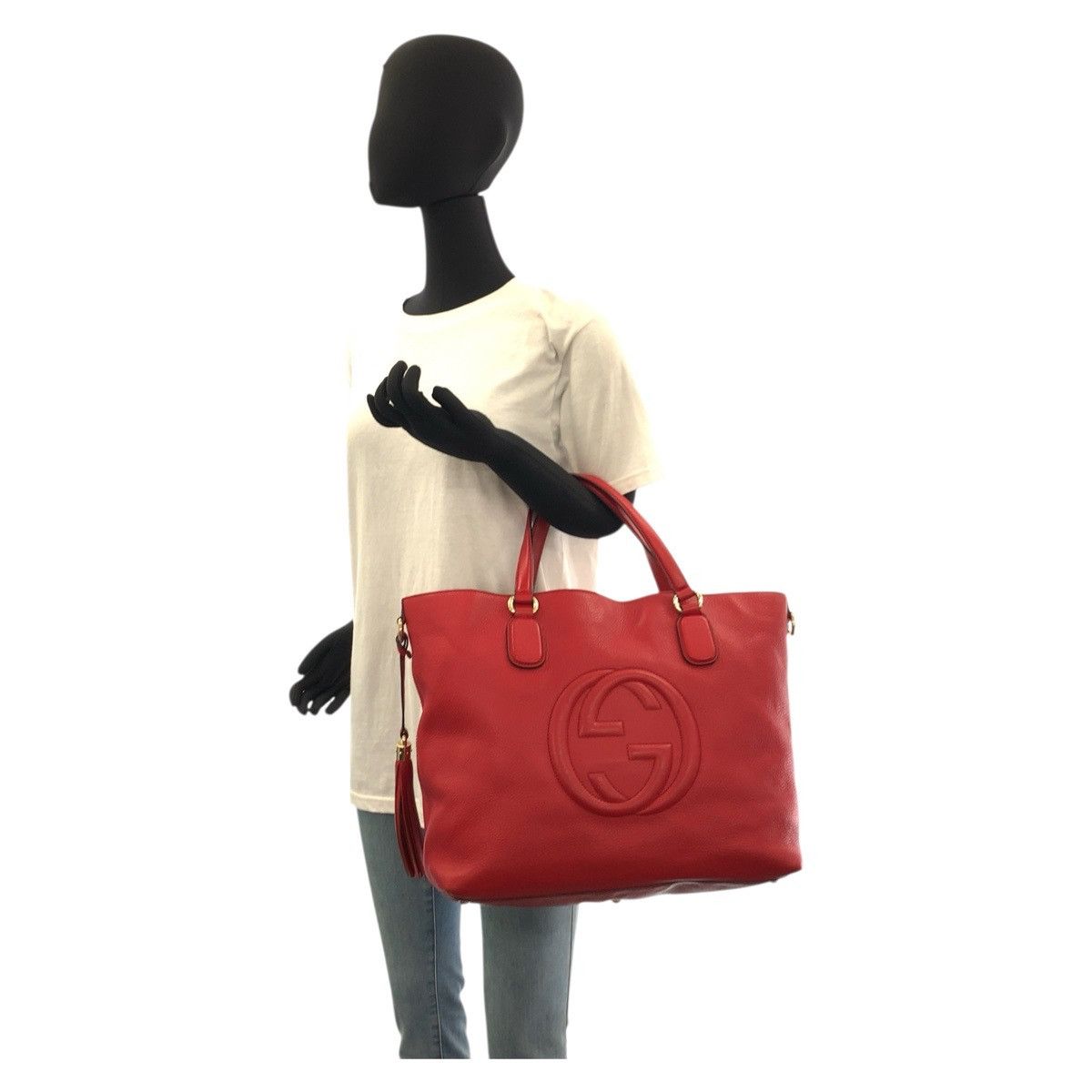 Gucci Gucci Gucci Soho Leather Tote Bag Leather Tote Bag 282303 DUTY FREE for USA Size ONE SIZE - 6 Thumbnail