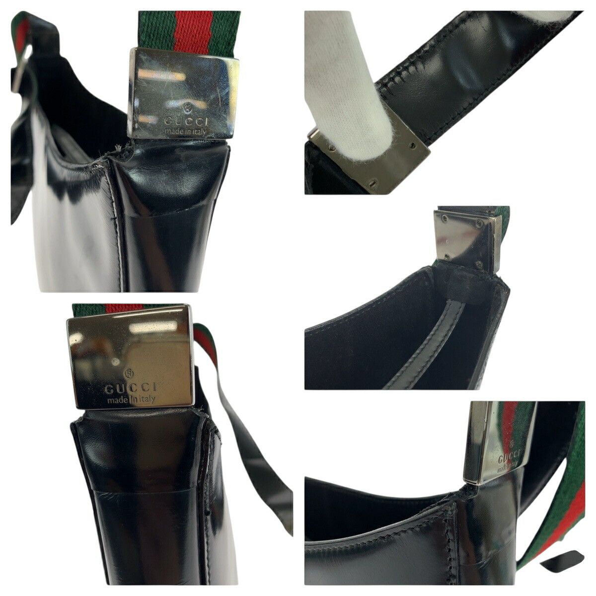 Gucci Gucci Gucci Sherry Line Patent Leather Shoulder Bag Enamel Shoulder Bag 0013246 DUTY FREE for USA Size ONE SIZE - 5 Thumbnail