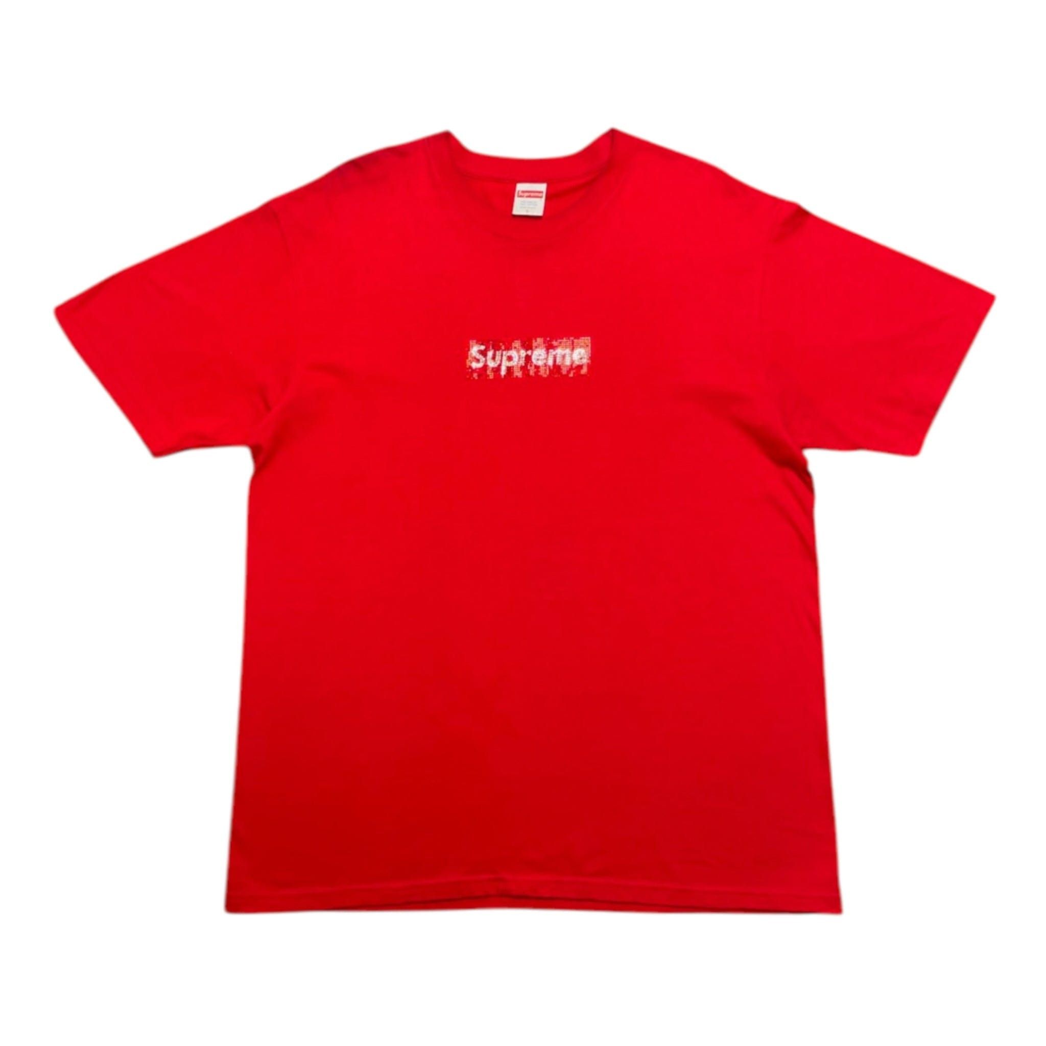 SUPREME Swarovski ボックスロゴ Tシャツ RED Supreme Swarovski Box Logo Tee Men's Red SS19 size Large | eBay
