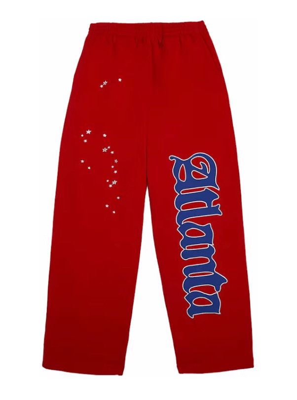 Sp5der Spider Atlanta Logo Sweatpants Red | Grailed