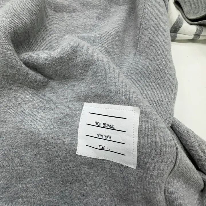Thom Browne Thom Browne Classic Gray Striped Sweatshirt 0079 Size US S / EU 44-46 / 1 - 4 Thumbnail