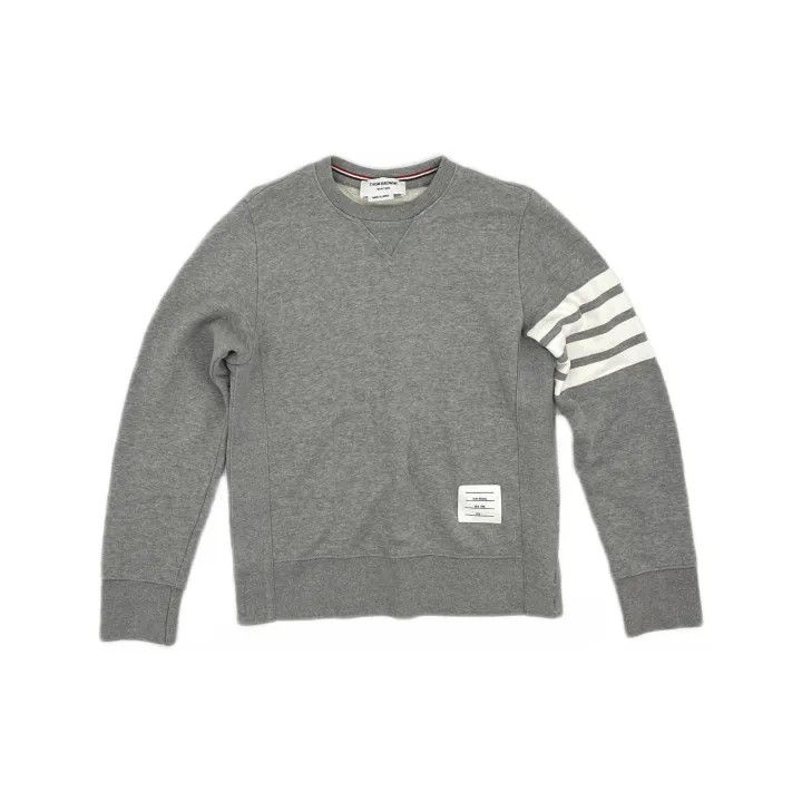 Thom Browne Thom Browne Classic Gray Striped Sweatshirt 0079 Size US S / EU 44-46 / 1 - 2 Thumbnail