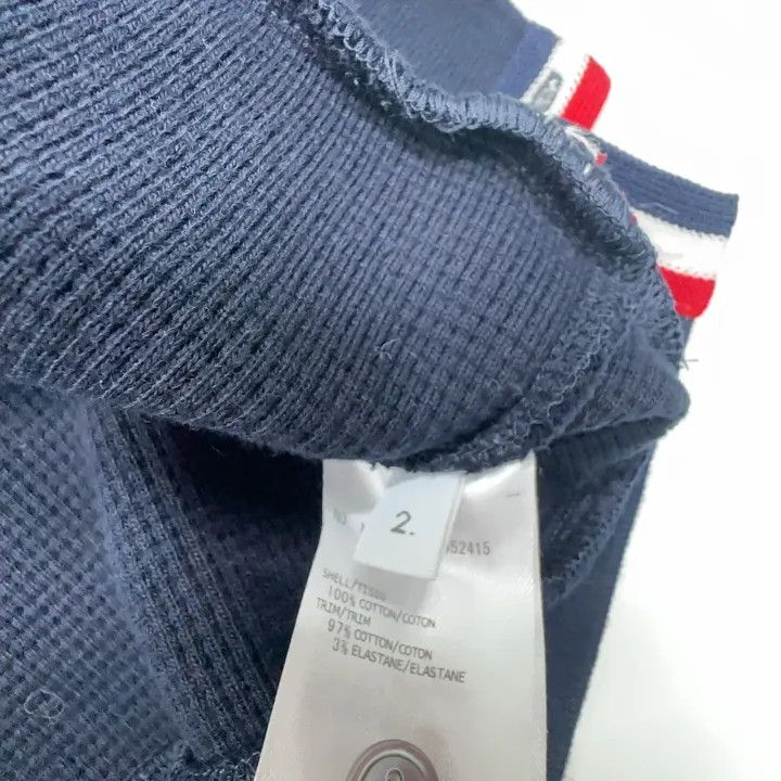 Thom Browne Thom Browne Navy Crewneck Sweatshirt with Stripes 0079 Size US M / EU 48-50 / 2 - 6 Thumbnail