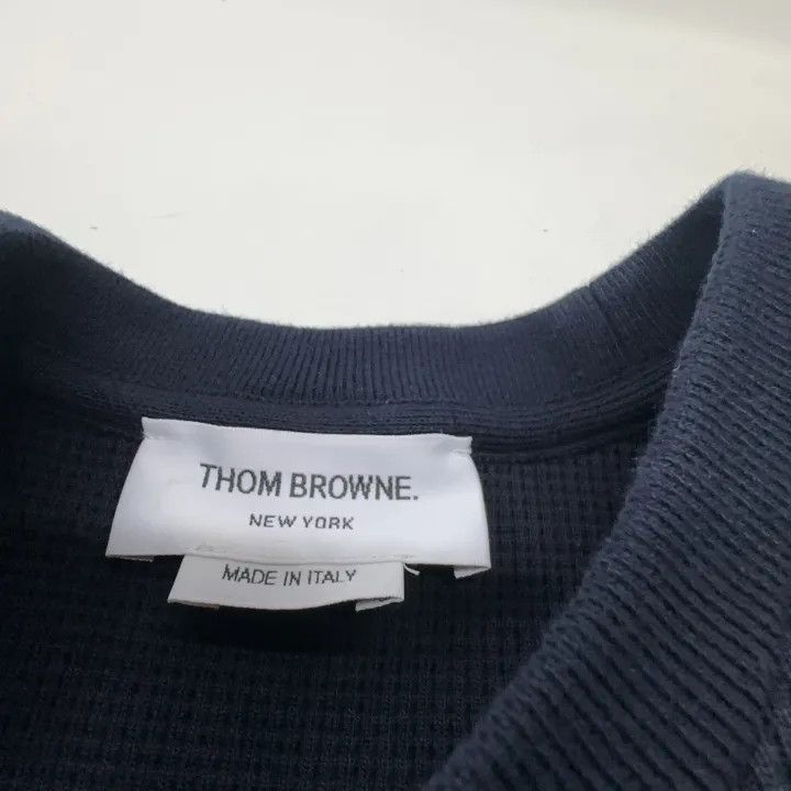 Thom Browne Thom Browne Navy Crewneck Sweatshirt with Stripes 0079 Size US M / EU 48-50 / 2 - 4 Thumbnail
