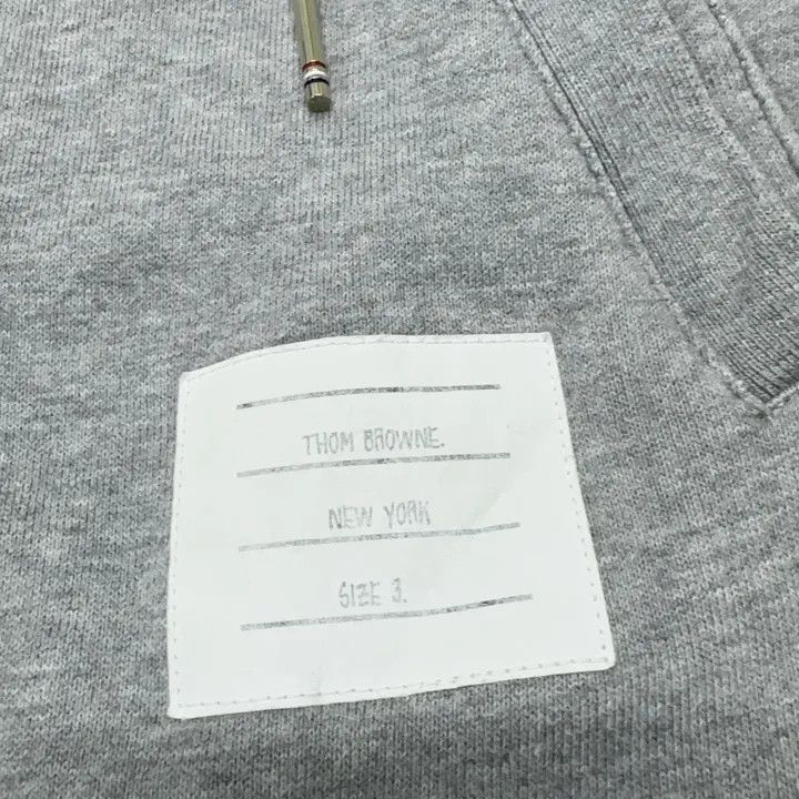 Thom Browne Thom Browne Classic Zip-Up Hoodie in Gray 0079 Size US M / EU 48-50 / 2 - 4 Thumbnail