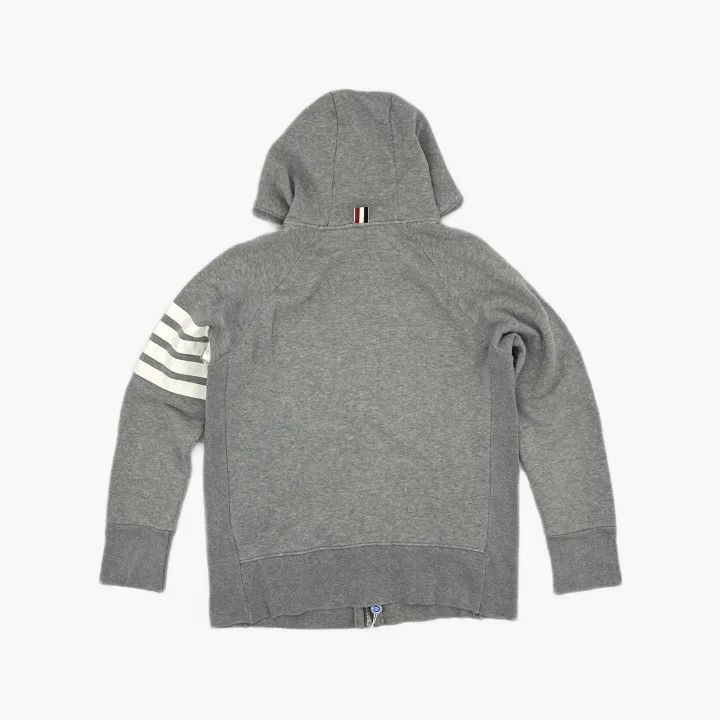 Thom Browne Thom Browne Classic Zip-Up Hoodie in Gray 0079 Size US M / EU 48-50 / 2 - 3 Thumbnail