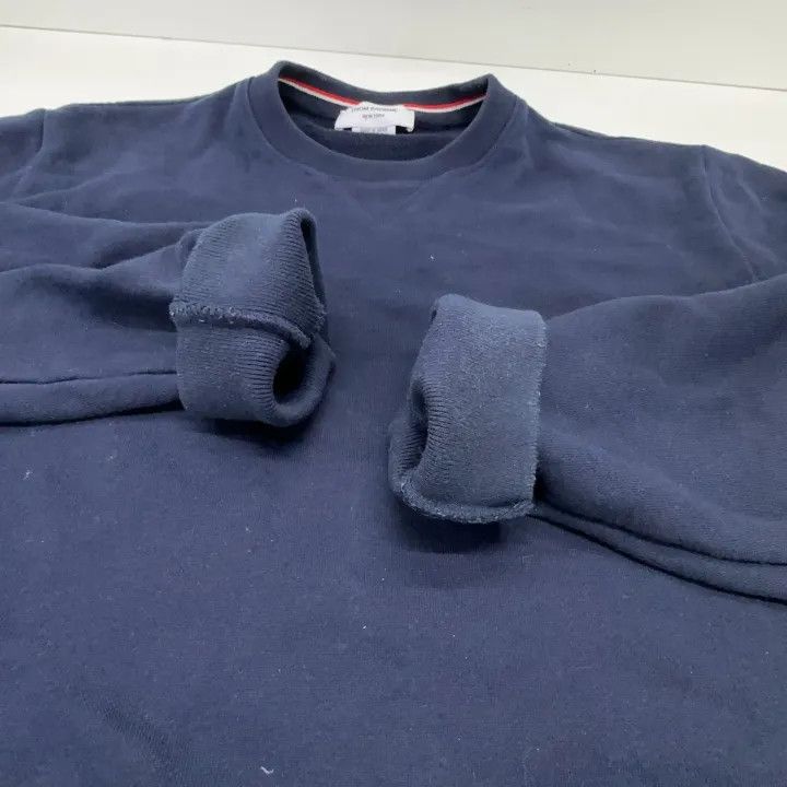 Thom Browne Thom Browne Navy Blue Classic Logo Sweatshirt 0079 Size US M / EU 48-50 / 2 - 11 Thumbnail