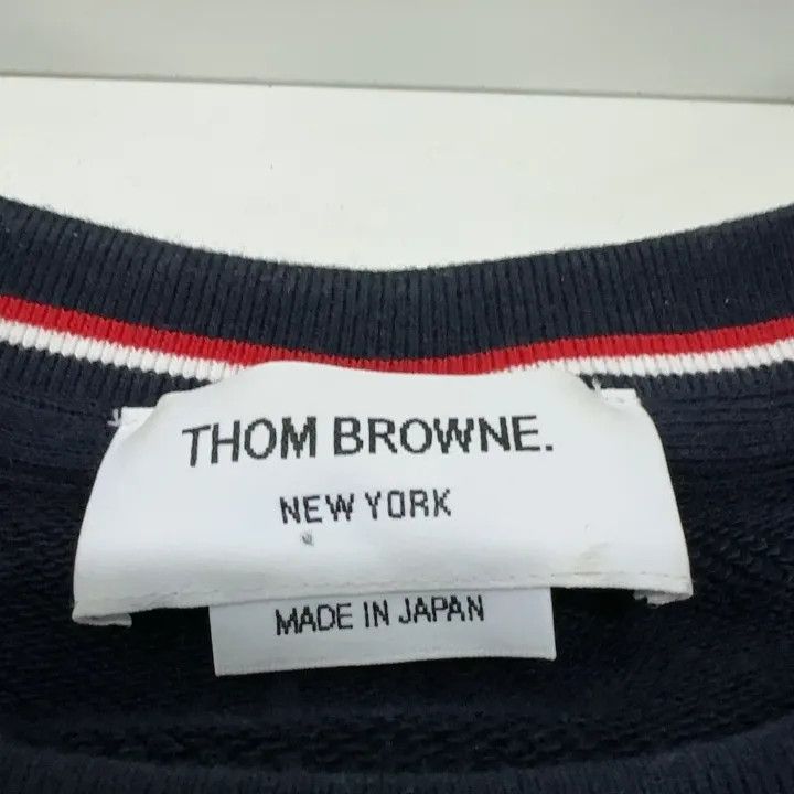 Thom Browne Thom Browne Navy Blue Classic Logo Sweatshirt 0079 Size US M / EU 48-50 / 2 - 5 Thumbnail
