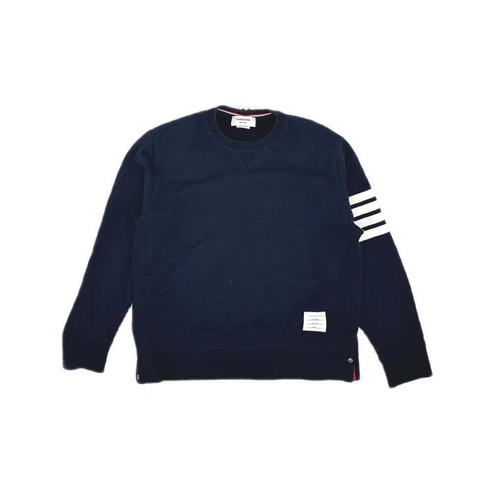 Thom Browne Thom Browne Navy Blue Classic Logo Sweatshirt 0079 Size US M / EU 48-50 / 2 - 2 Thumbnail