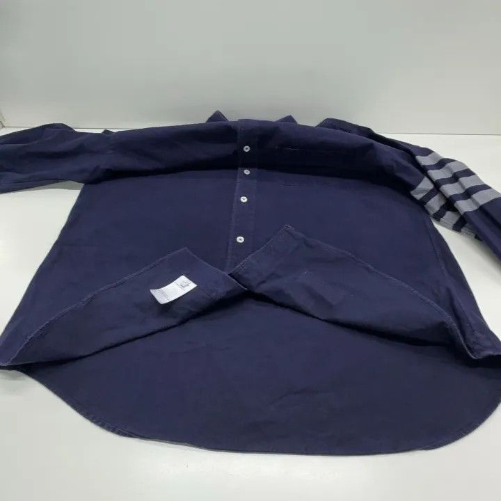 Thom Browne Thom Browne Classic Navy Long Sleeve Shirt 0079 Size US M / EU 48-50 / 2 - 10 Thumbnail