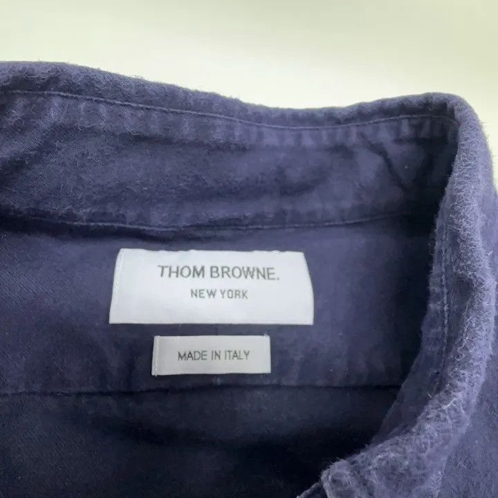 Thom Browne Thom Browne Classic Navy Long Sleeve Shirt 0079 Size US M / EU 48-50 / 2 - 5 Thumbnail