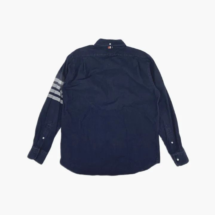 Thom Browne Thom Browne Classic Navy Long Sleeve Shirt 0079 Size US M / EU 48-50 / 2 - 3 Thumbnail