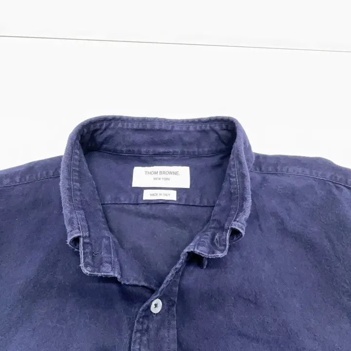 Thom Browne Thom Browne Classic Navy Long Sleeve Shirt 0079 Size US M / EU 48-50 / 2 - 6 Thumbnail