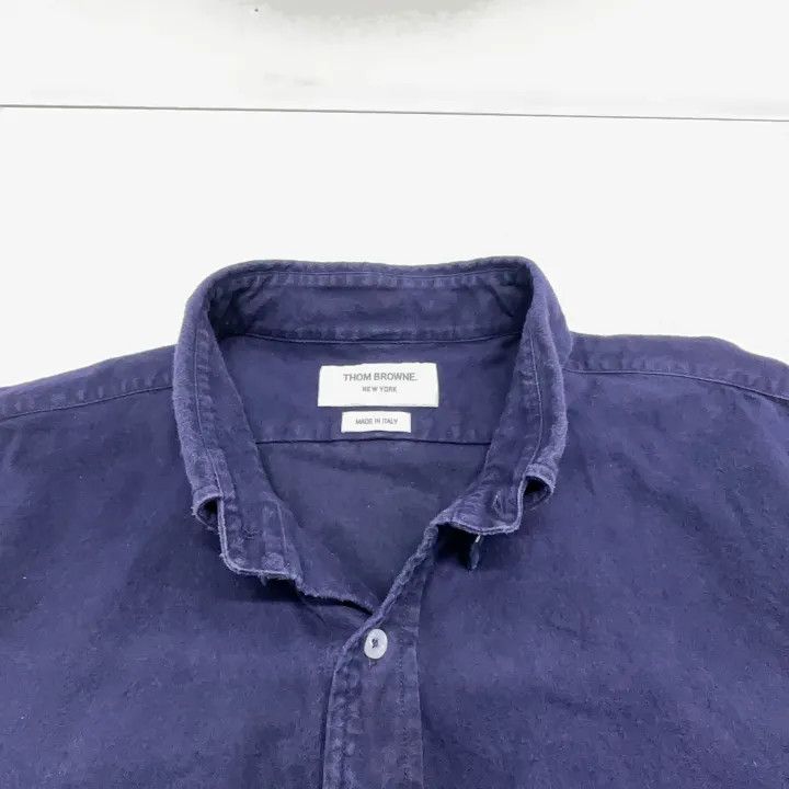 Thom Browne Thom Browne Classic Navy Long Sleeve Shirt 0079 Size US M / EU 48-50 / 2 - 7 Thumbnail