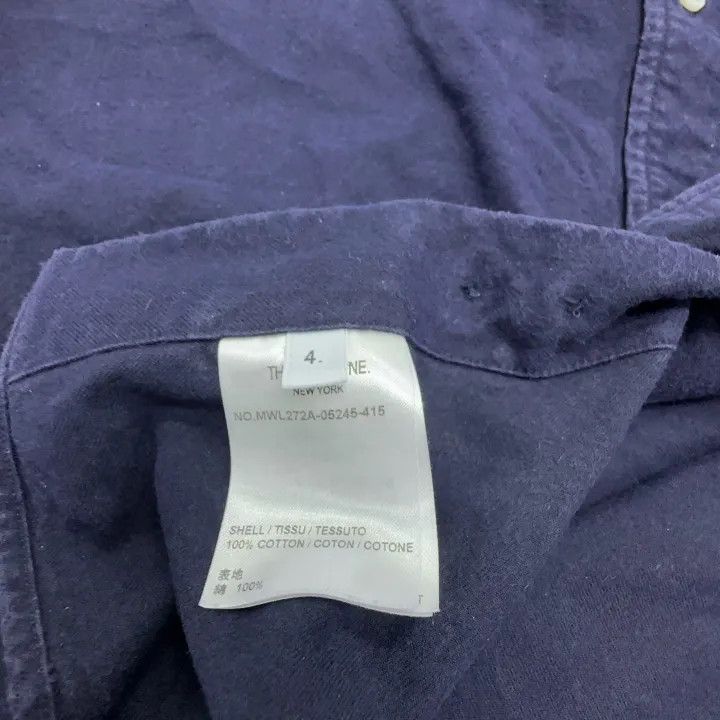 Thom Browne Thom Browne Classic Navy Long Sleeve Shirt 0079 Size US M / EU 48-50 / 2 - 4 Thumbnail