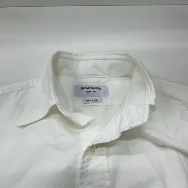 Thom Browne Thom Browne Classic Long Sleeve Shirt with Stripes 0079 Size US M / EU 48-50 / 2 - 7 Thumbnail